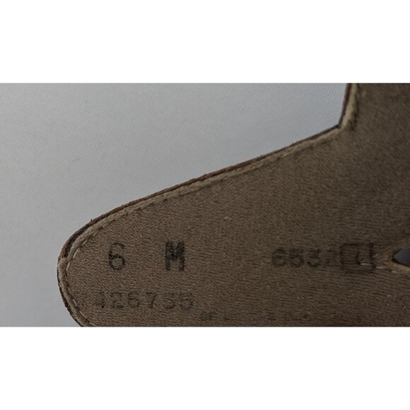 Munro Sandal Mary Jane Brown Snake Print Wedge Adjustable Strap Shoes Sz 6M - Picture 8 of 8